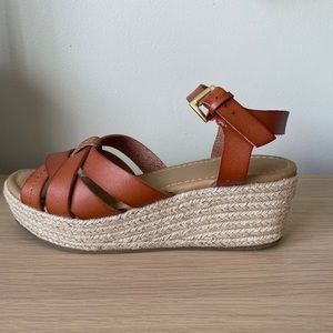 Brown wedges, size 10